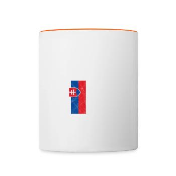 Slovaquie - Mug contrasté - blanc/orange - Devant