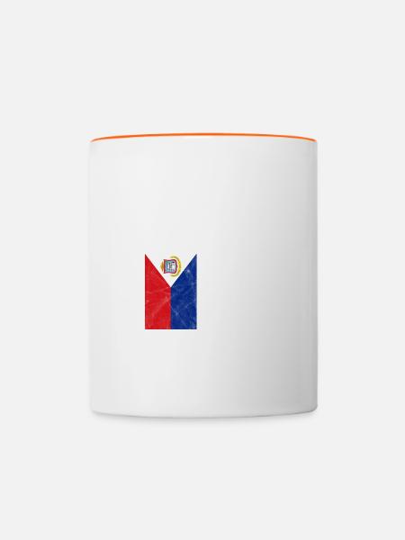 Sint Maarten - Tasse zweifarbig - Weiß/Orange