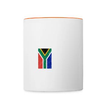 Afrique du Sud - Mug contrasté - blanc/orange - Devant