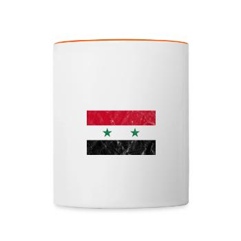 Syrie - Mug contrasté - blanc/orange - Devant