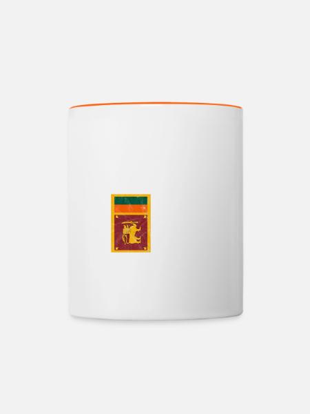 Sri Lanka - Tasse zweifarbig - Weiß/Orange