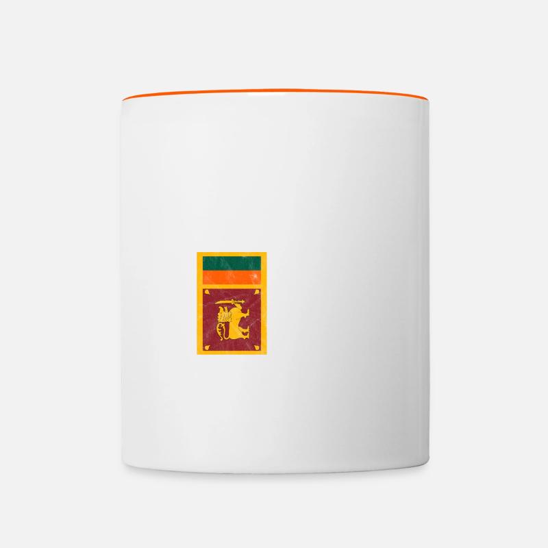 Sri Lanka - Tasse zweifarbig - Weiß/Orange