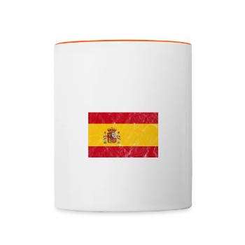 Spanien - Tasse zweifarbig - Weiß/Orange - Vorne