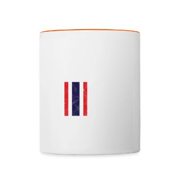 Thailand - Tasse zweifarbig - Weiß/Orange - Vorne