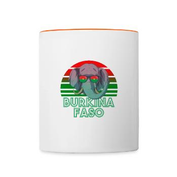 Burkina Faso - Contrasting Mug - white/orange - Front
