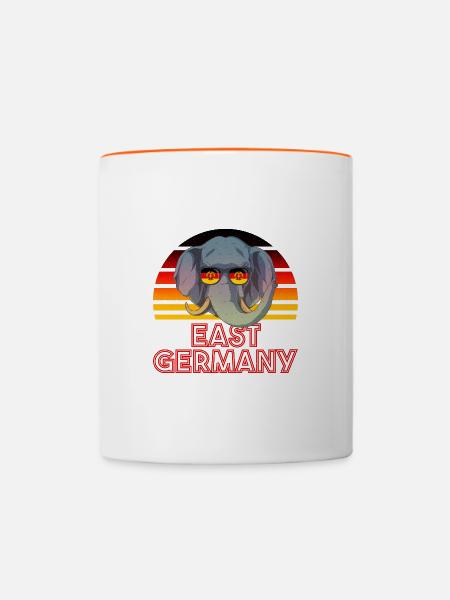 DDR - Tasse zweifarbig - Weiß/Orange