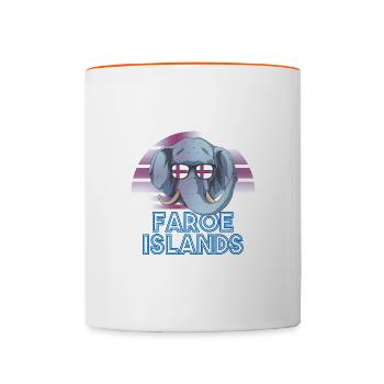 Faroe Islands - Contrasting Mug - white/orange - Front