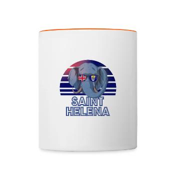 Sainte-Hélène - Mug contrasté - blanc/orange - Devant