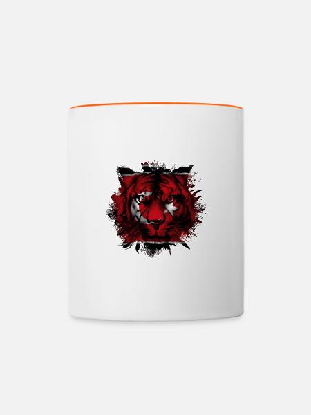 Aceh - Tasse zweifarbig - Weiß/Orange