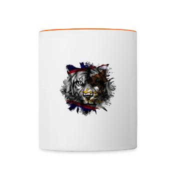 Samoa américaines - Mug contrasté - blanc/orange - Devant