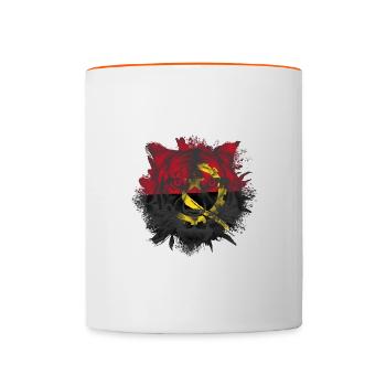 Angola - Mug contrasté - blanc/orange - Devant