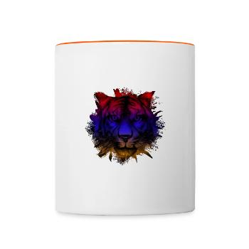 Arménie - Mug contrasté - blanc/orange - Devant