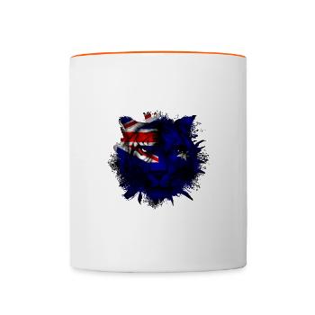 Australien - Tasse zweifarbig - Weiß/Orange - Vorne