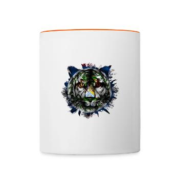 Belize - Mug contrasté - blanc/orange - Devant