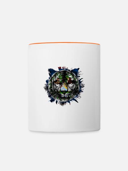 Belize - Tasse zweifarbig - Weiß/Orange