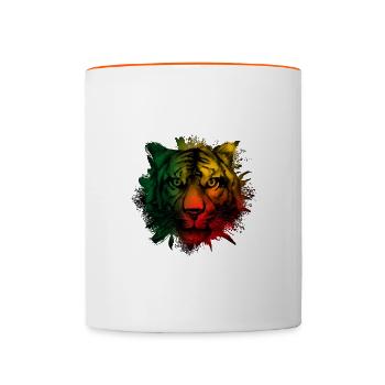 Benin - Tasse zweifarbig - Weiß/Orange - Vorne