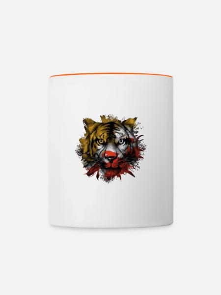 Bolivien - Tasse zweifarbig - Weiß/Orange
