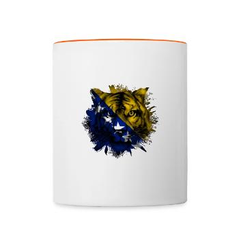 Bosnie-Herzégovine - Mug contrasté - blanc/orange - Devant