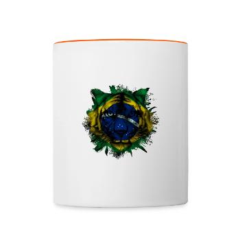 Brasilien - Tasse zweifarbig - Weiß/Orange - Vorne