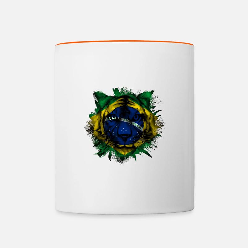 Brazil - Contrasting Mug - white/orange