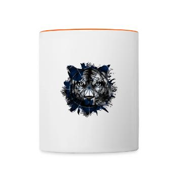 Antarktis - Tasse zweifarbig - Weiß/Orange - Vorne
