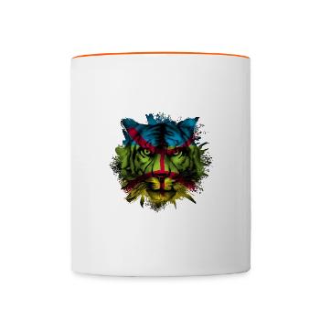 Amazigh - Contrasting Mug - white/orange - Front