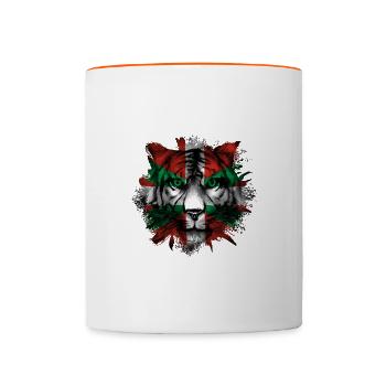 Pays basque - Mug contrasté - blanc/orange - Devant