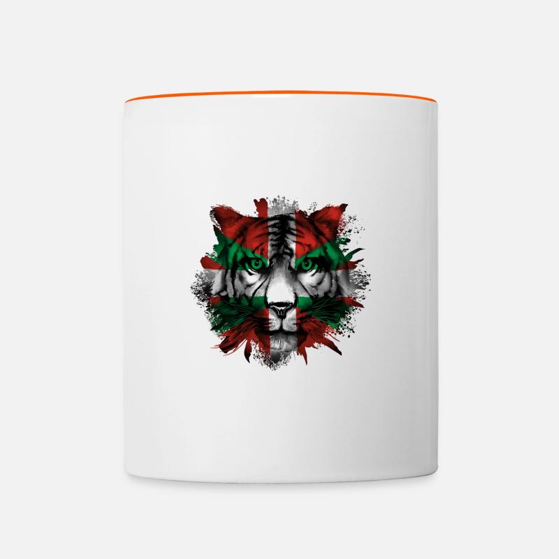 Pays basque - Mug contrasté - blanc/orange