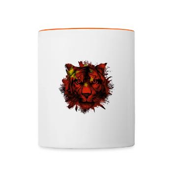 China - Tasse zweifarbig - Weiß/Orange - Vorne