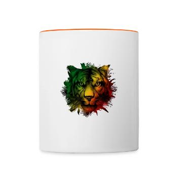 République du Congo - Mug contrasté - blanc/orange - Devant