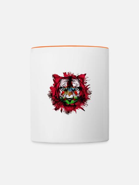 Bermuda - Tasse zweifarbig - Weiß/Orange