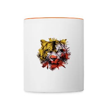 Bhutan - Contrasting Mug - white/orange - Front