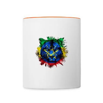 Ethiopia - Contrasting Mug - white/orange - Front