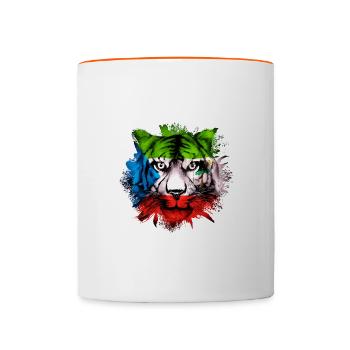 Guinée équatoriale - Mug contrasté - blanc/orange - Devant