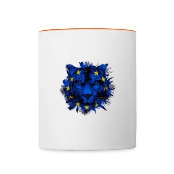 Union européenne - Mug contrasté - blanc/orange - Devant