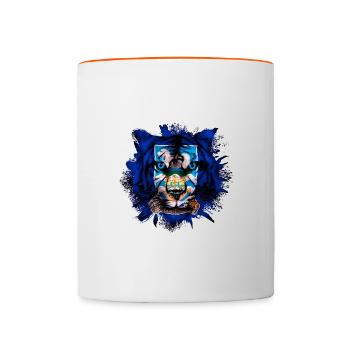 Falkland Islands - Contrasting Mug - white/orange - Front