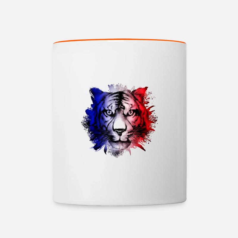 France - Mug contrasté - blanc/orange