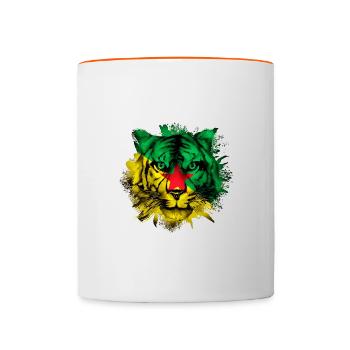 Guyane française - Mug contrasté - blanc/orange - Devant