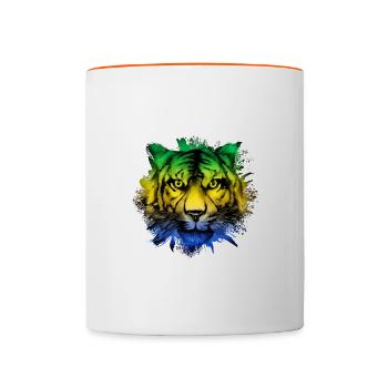 Gabon - Mug contrasté - blanc/orange - Devant