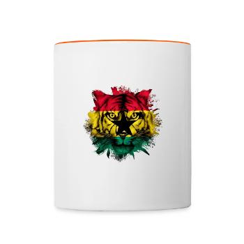 Ghana - Mug contrasté - blanc/orange - Devant