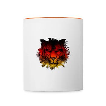 Deutschland - Tasse zweifarbig - Weiß/Orange - Vorne