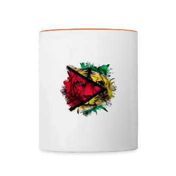 Guyana - Mug contrasté - blanc/orange - Devant