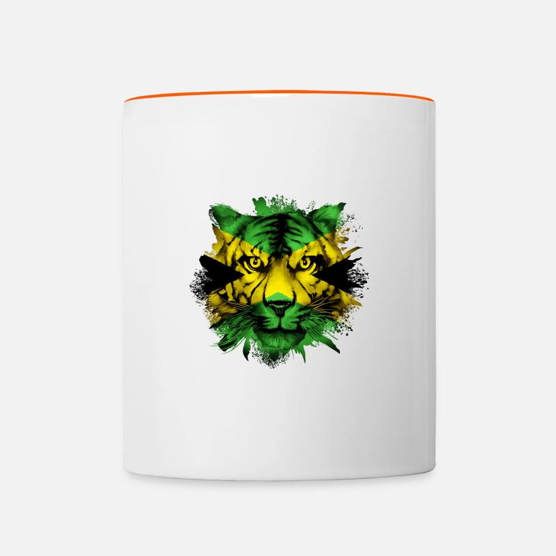 Jamaïque - Mug contrasté - blanc/orange