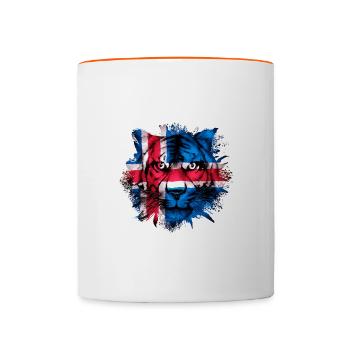 Islande - Mug contrasté - blanc/orange - Devant