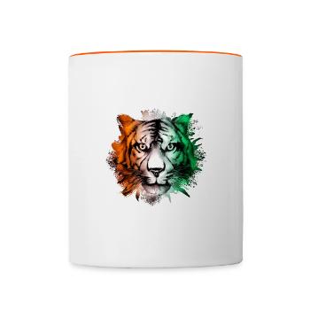 Elfenbeinküste - Tasse zweifarbig - Weiß/Orange - Vorne