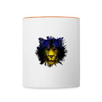Guadeloupe - Contrasting Mug - white/orange - Front