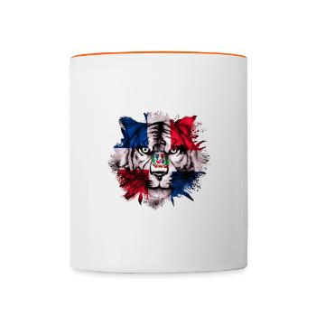 République dominicaine - Mug contrasté - blanc/orange - Devant