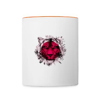 Japan - Tasse zweifarbig - Weiß/Orange - Vorne