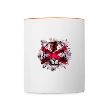 Jersey - Mug contrasté - blanc/orange - Devant