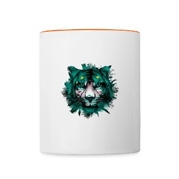 Macau - Tasse zweifarbig - Weiß/Orange - Vorne